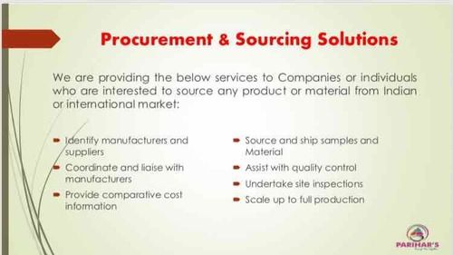 Procurement And Sourcing Services