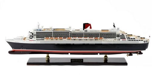 Wood Rms Queen Mary 2 Cruise Ship Model