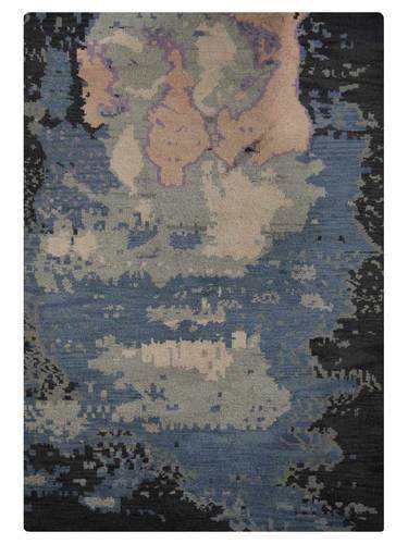 Multi Color Hand Knotted Woolen Area Rug