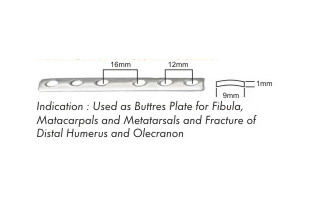 One Third Tubular Plates Fixation With 3.5 Mm Screw