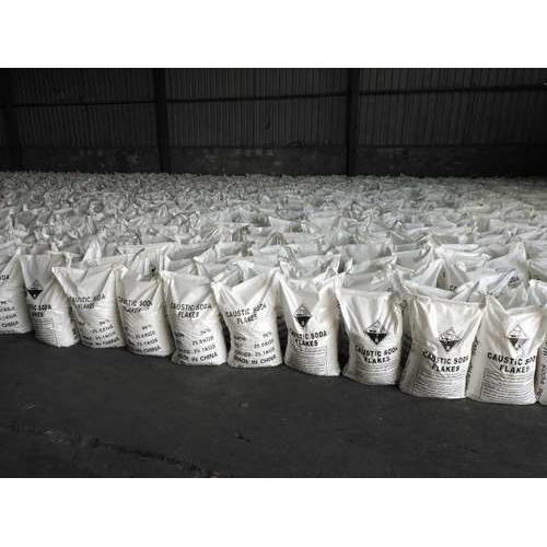 Industrial Caustic Soda Flakes - 50 Kg Bag, White Flakes for Industrial Applications