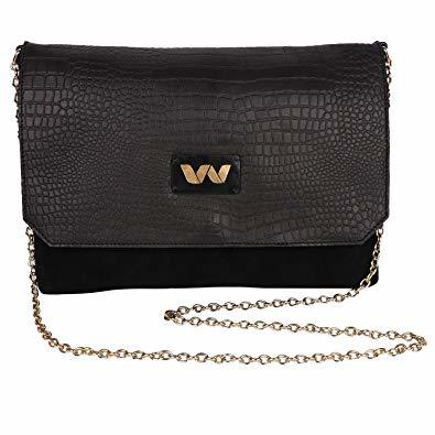 Black Color Leather Ladies Bags