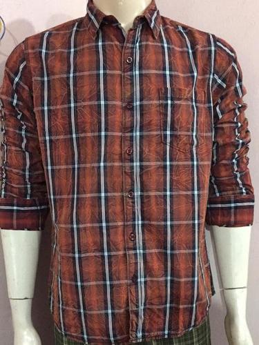 Mojeans Mens Crack Wash Checked Shirts