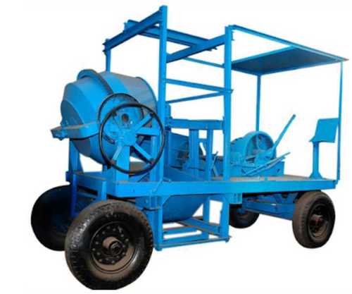 Lifting Equipment Concrete Mixer With Four Pillar Hoist Winch