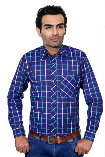 Multi Color Men Check Casual Shirt