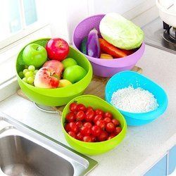 Plastic Grains And Vegetables Washing Bowl Organic Medicine