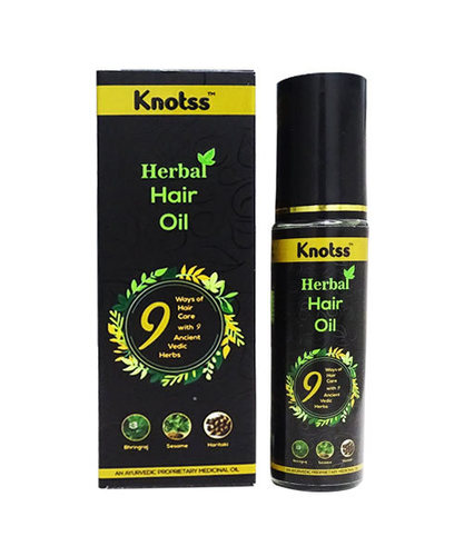Herbal Hair Oil (Knotss) - 100 mL, Ayurvedic Formula with Kshirpak Method for Hair Regrowth & Fall Prevention