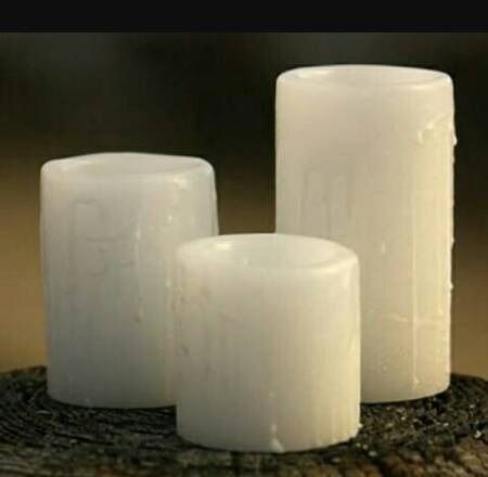 Hollow Wax White Candles