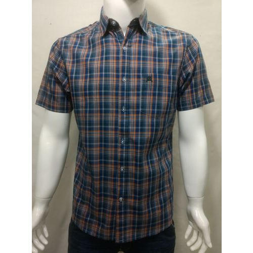 Mens Casual Check Shirt - Cotton Fabric, Medium to Plus Sizes, Half Sleeve Regular Fit | Machine Washable Fashion for Everyday Wear