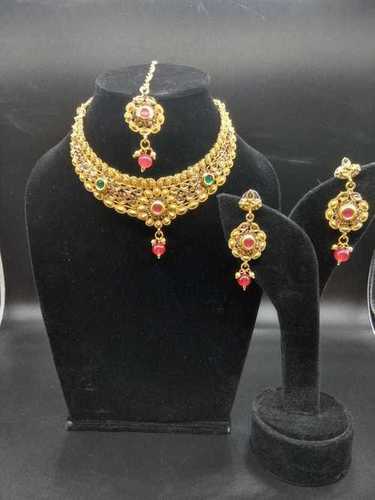 Imitation Pearl Fancy Kundan Necklace Set