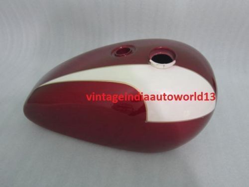 Two Wheeler Parts Triumph T140 Cherry Cream Painted Oil In Frame Aluminium Bike Gas Tank