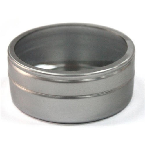 Candle Tin Container - Tin Material, 3-6 Inch Diameter, Round Shape, Plain Pattern, Lightweight at 100g