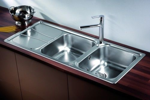 Double Bowl Kitchen Sink With Drain Board At Best Price In