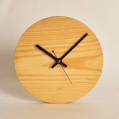 Btc Wooden Natural With Glossy Resin Wall Clock Gender: Men