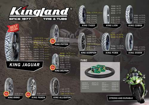 Motorcycle Tyres And Inner Tube (Kingland) Diameter: 14