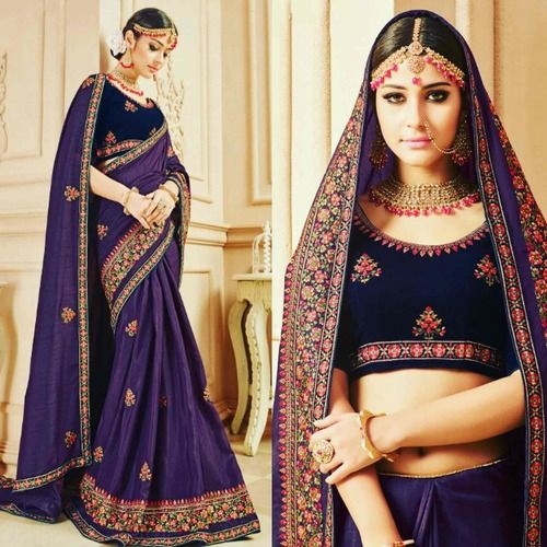 Indian Designer Sarees With Blouse Piece