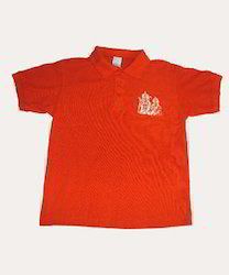 Mens Orange Collared T-Shirt