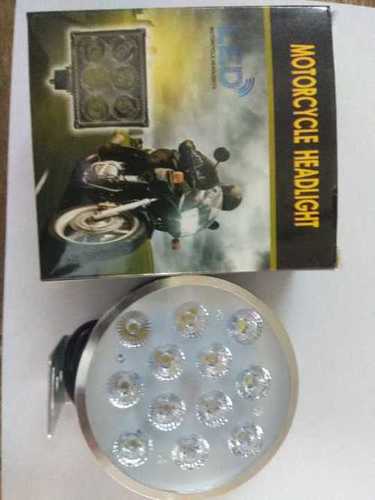 Gatuida 2-Piece LED Motorcycle Fog Light Kit - Retro Style Silver Fog Lights For Easy Installation