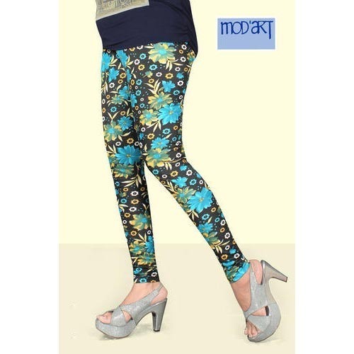 Flower Printed Cotton Legging