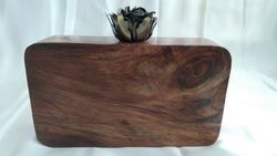 Rectangular Wooden Clutch