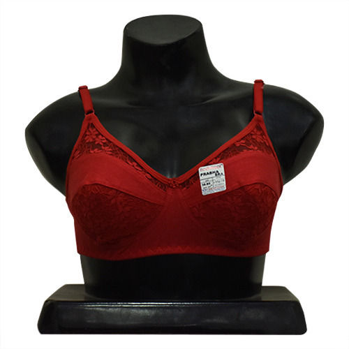 Red Ladies Bra Without Spillage