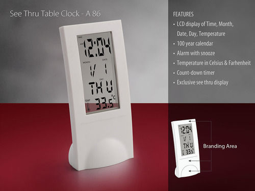 See Thru Table Clock Cage Material: Nylon