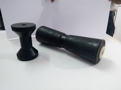 Black Rubber Boat Rollers