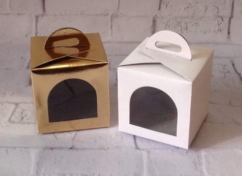 Cupcake Boxes (White And Golden)