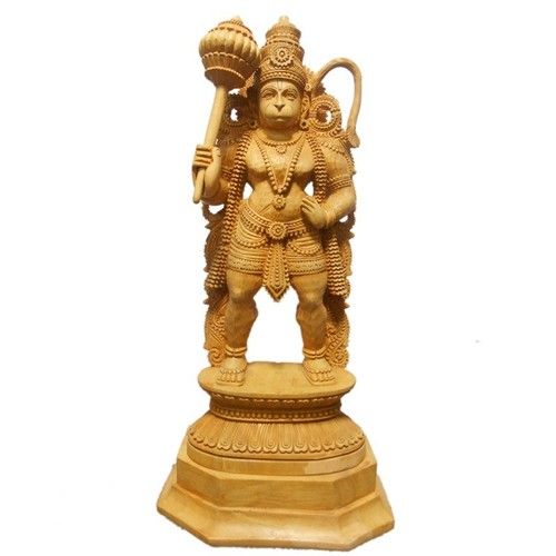 Pure Wooden Hanuman Statue