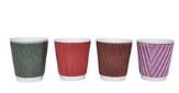 Coloured Ripple Paper Cup