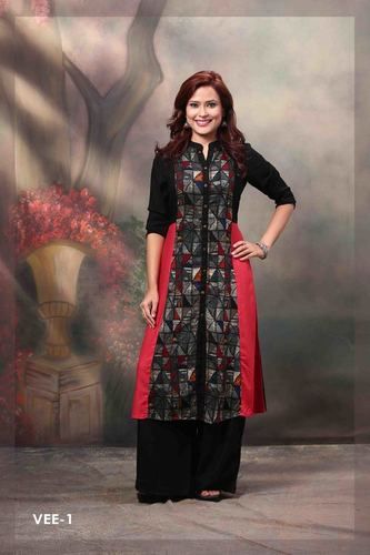 Black & Red Traditional Kurti