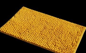 Yellow Microfiber Hand Woven Rug