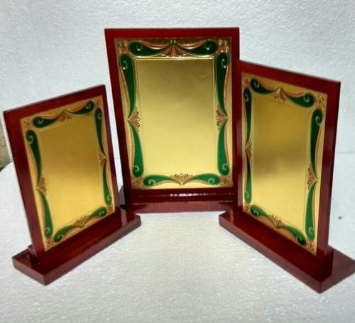 Golden Plated Wooden Momento