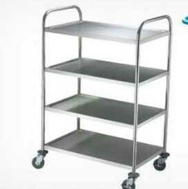 4 Tier Stainless Steel Industrial Trolley