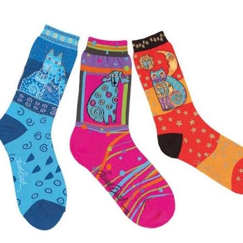 Breathable Mens Printed Cotton Socks 