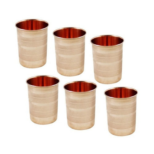 Metal Copper Tumbler Glass Set