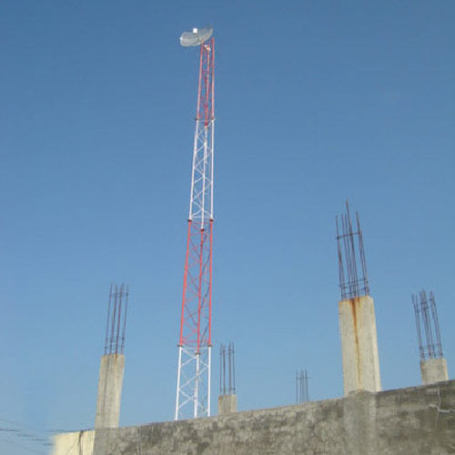 Guyed Masts Telecom Tower - Mild Steel 30 Meter Height, Galvanized Surface Treatment | Durable Design, Superior Safety Features