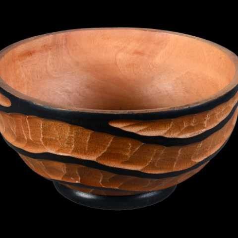 Wooden Designer Wave Bowl  Nominal Voltage: 2 Volt (V)