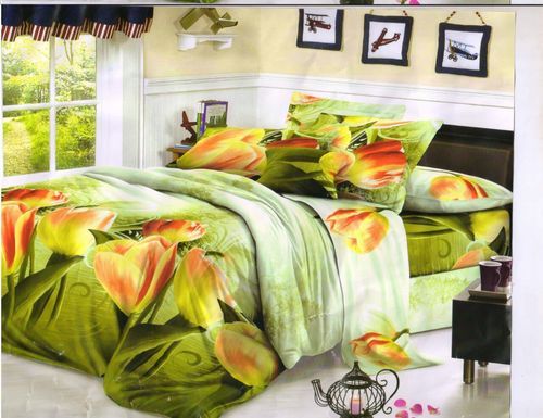 5d Glace Cotton Double Bed Sheet With 2 Pillow Covers Syk5d007