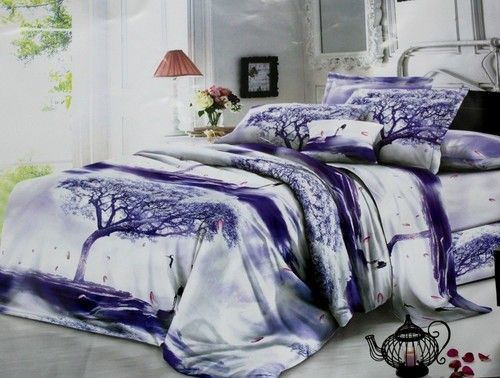 5D Glace Cotton Double Bed Sheet with 2 Pillow Covers SYK5D012