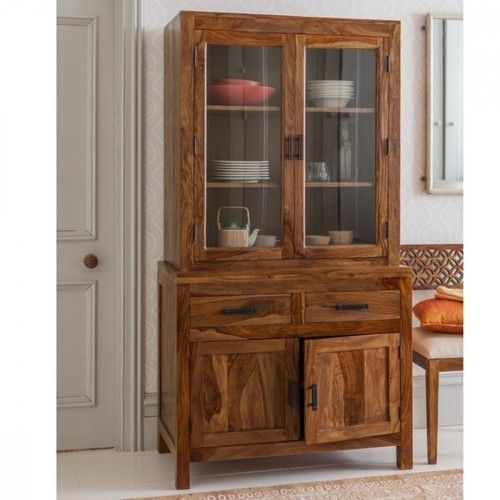 Brown Durable Wooden Crockery Unit