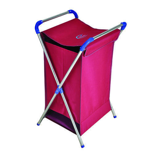 Impeccable Finish Maroon Laundry Basket