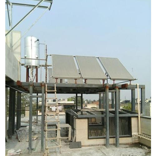 Industrial Solar Water Heater - Stainless Steel Tank, 100 lpd Capacity | 72-Hour Heat Reservation, Flat Plate Collector Technology