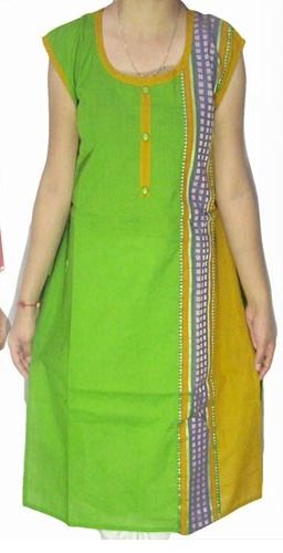 Ladies Sleeveless Cotton Kurti - Soft Fabric, Best Stitching Quality, Trendy Design