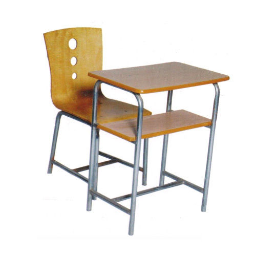 Red Brown Pure Wooden School Desk