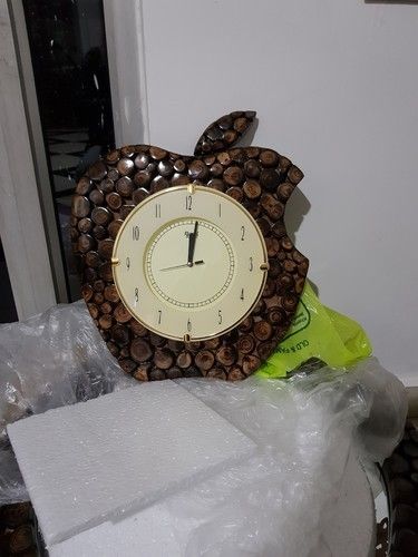 Wooden Apple Analogue Clock