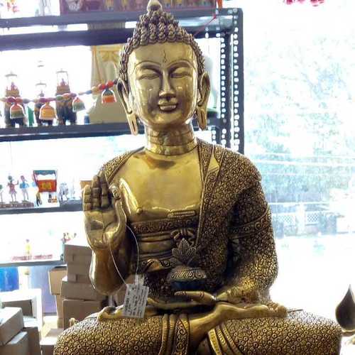 Brass Sitting Buddha Statue