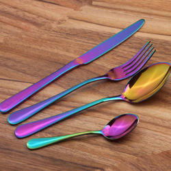 Fine Finish Rainbow Plated Cutlery