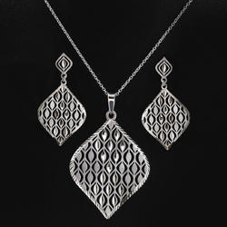 Anniversary Top Rated Silver Pendant Set