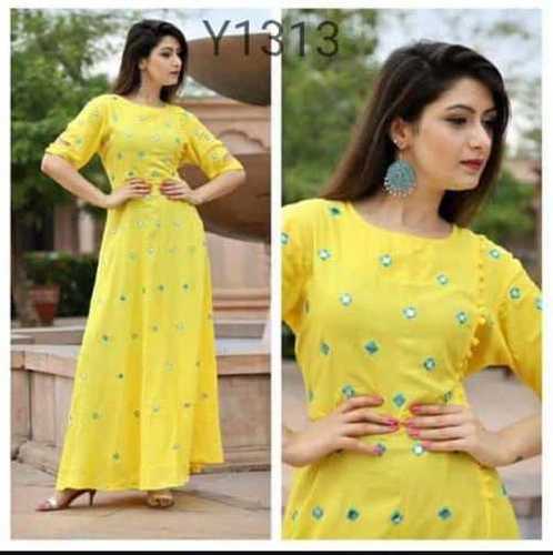 Ladies Cotton Long Kurti Gown